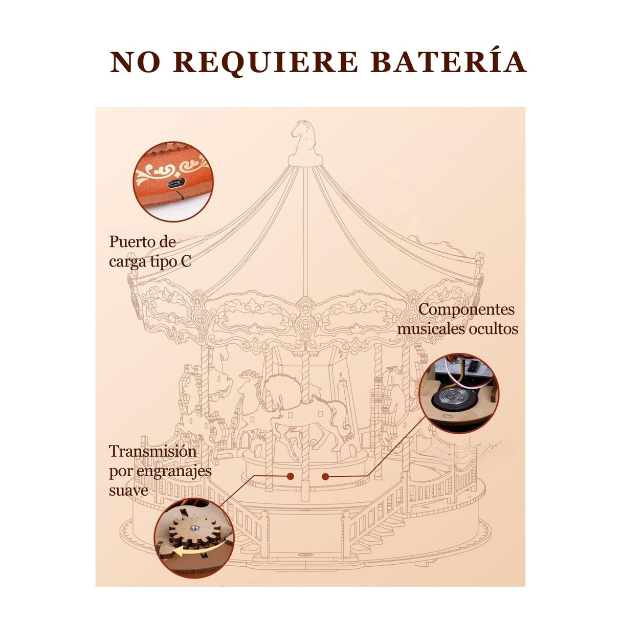 Rolife Music Dreamer - Puzzle 3D Classic Carousel