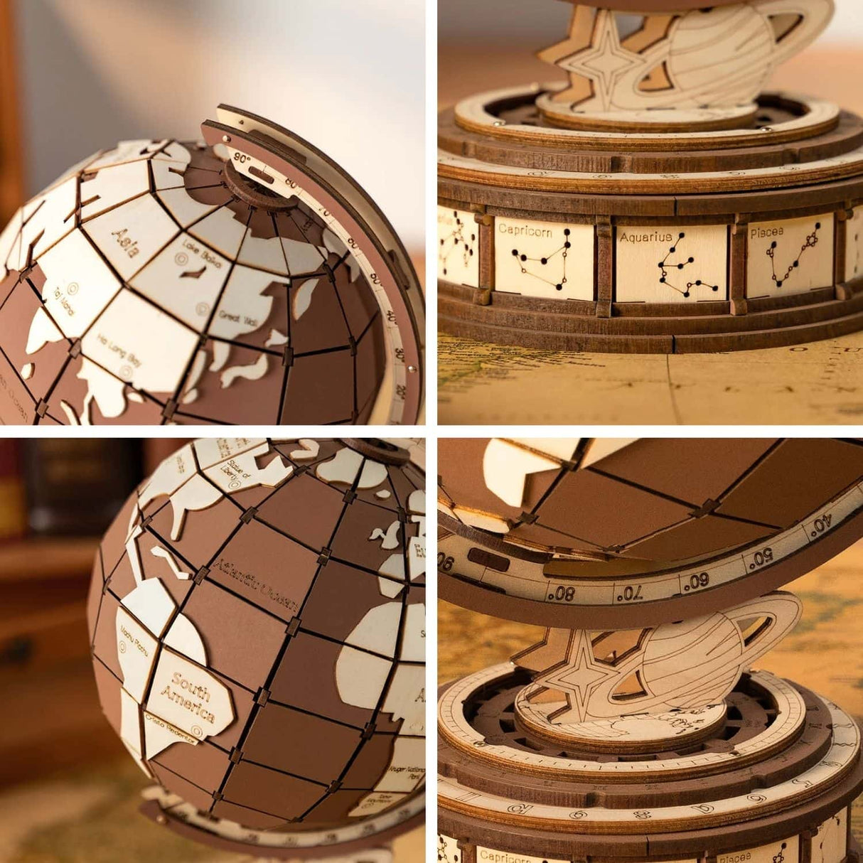 Rolife - Puzzle 3D Global Wonders Globo Terráqueo