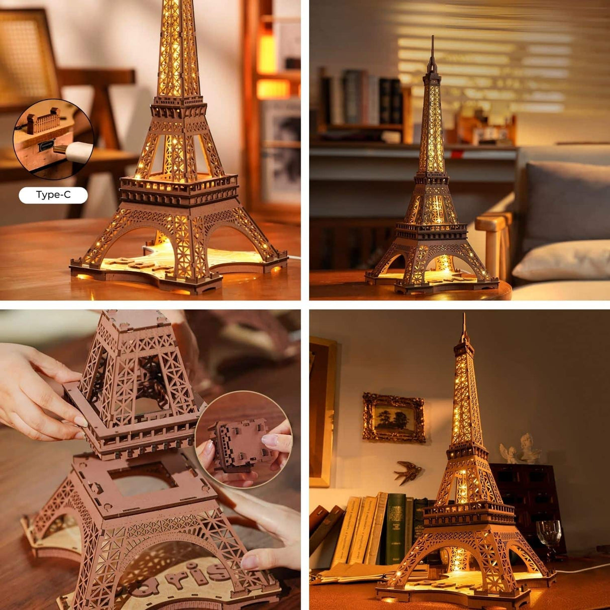 Rolife - Puzzle 3D Night of the Eiffel Tower Torre Eiffel LED