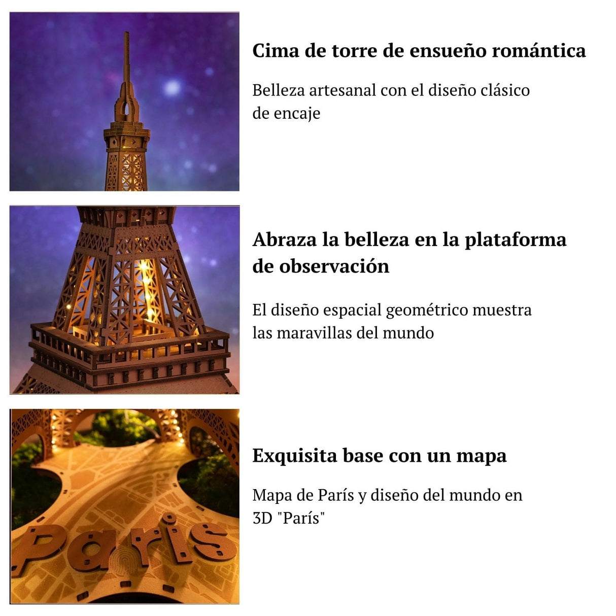 Rolife - Puzzle 3D Night of the Eiffel Tower Torre Eiffel LED