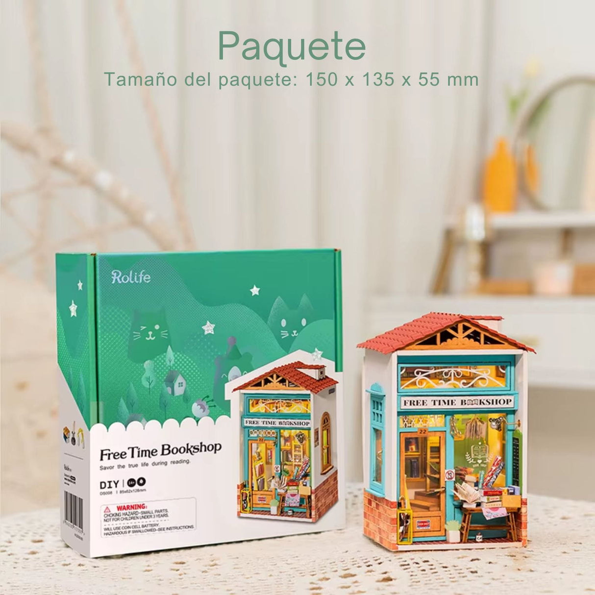 Rolife Secret World - Miniatura Armable Free Time Bookshop