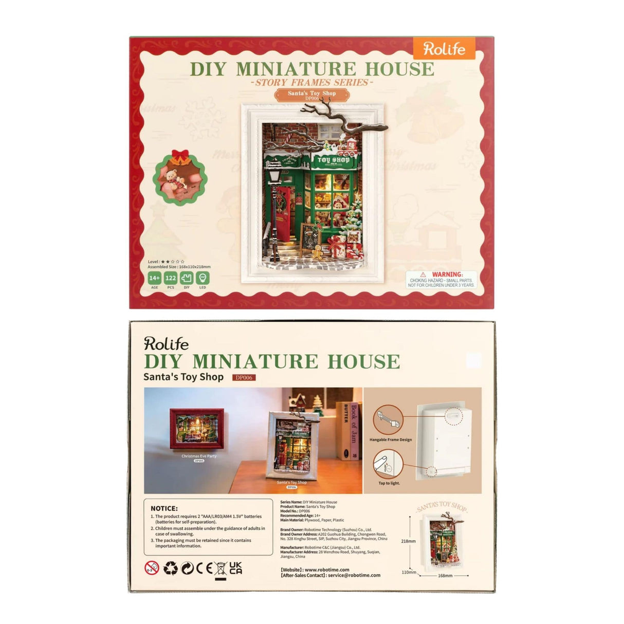 Rolife Story Frame Series - Puzzle 3D Santa Toy Shop