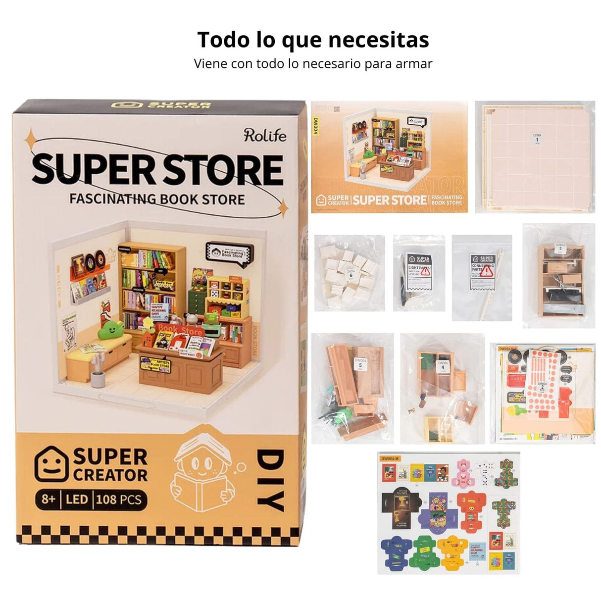 Rolife Super Creator - Casas Miniatura Fascinating Book Store