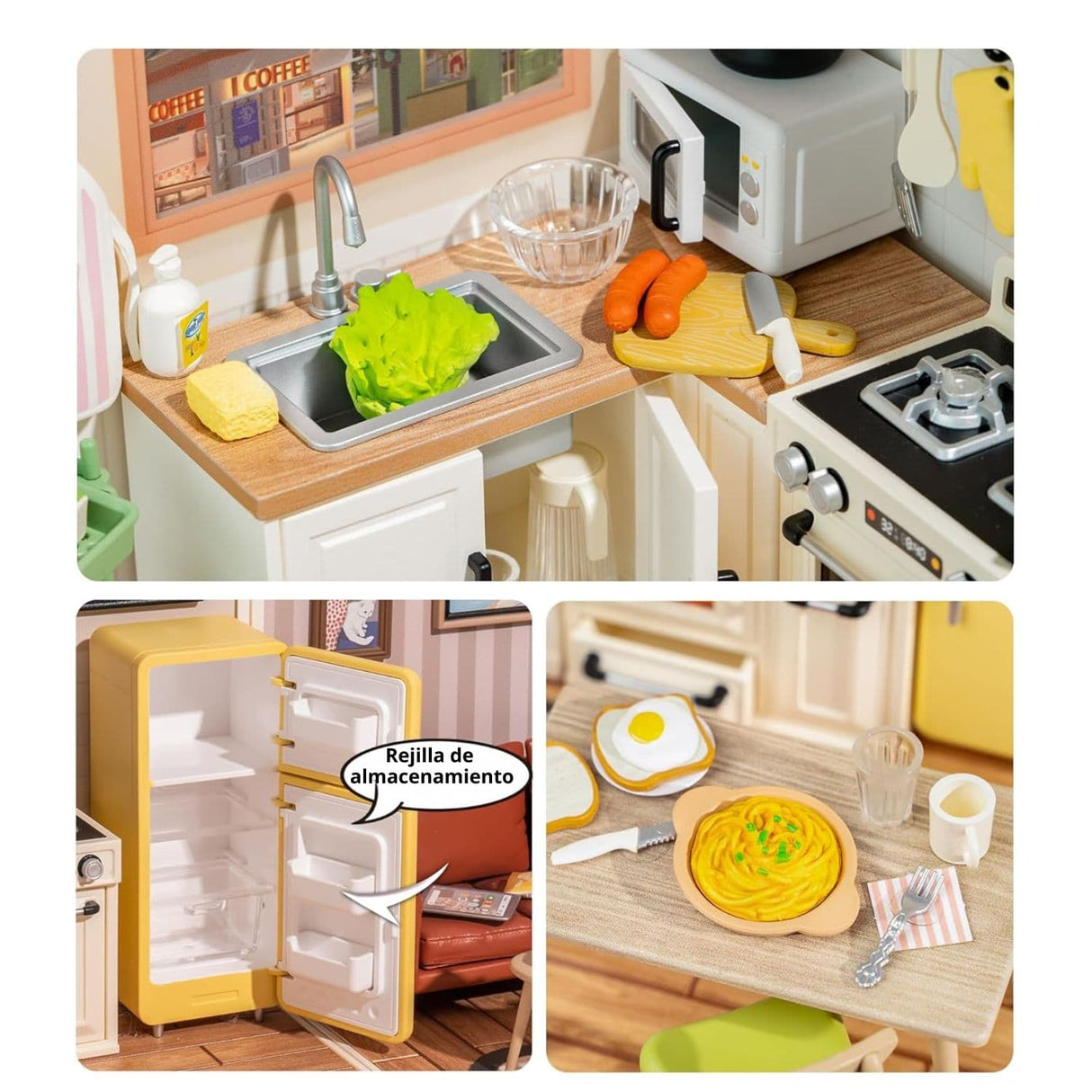 Rolife Super Creator - Casas Miniatura Happy Meals Kitchen