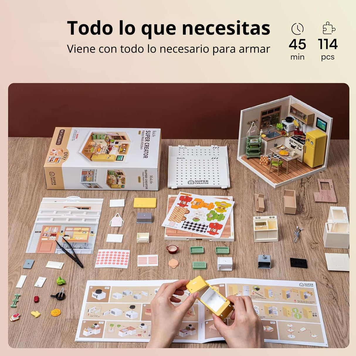 Rolife Super Creator - Casas Miniatura Happy Meals Kitchen