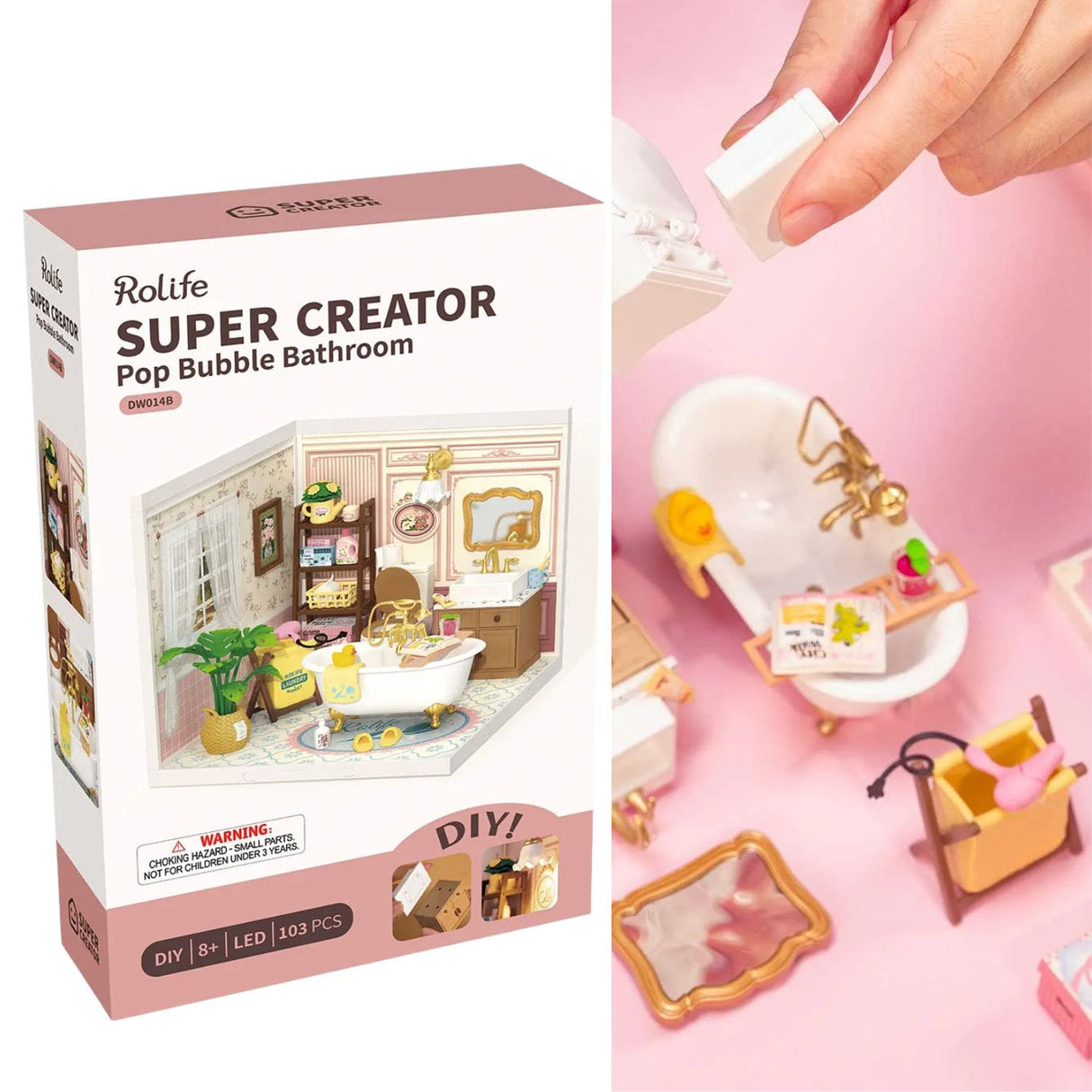 Rolife Super Creator - Casas Miniatura Pop Bubble Bathroom