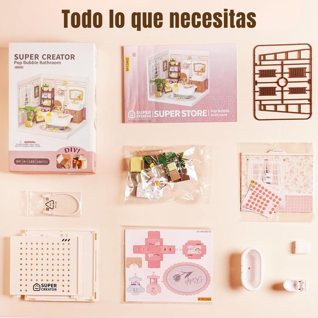 Rolife Super Creator - Casas Miniatura Pop Bubble Bathroom