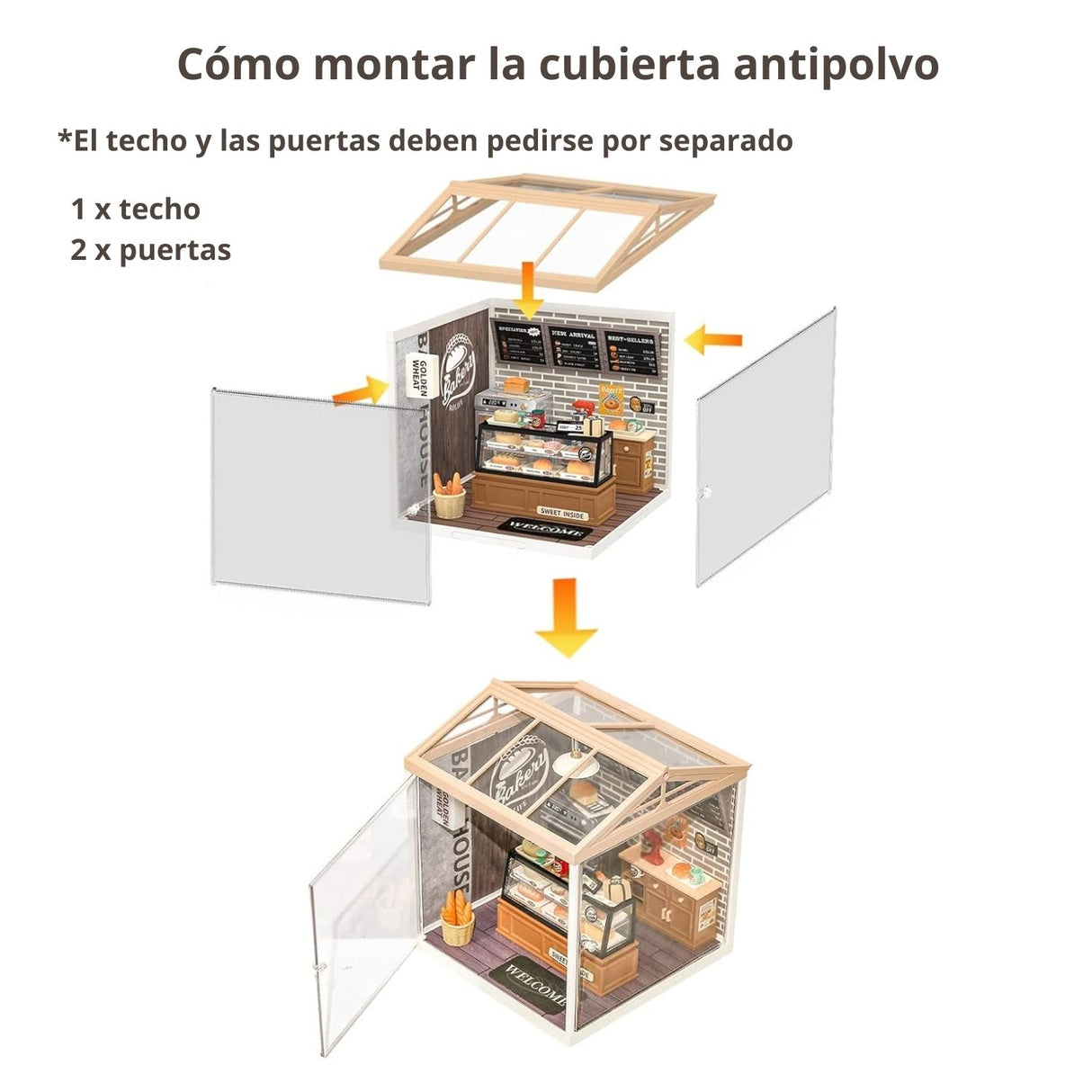Rolife Super Creator - Casas Miniatura Puerta Anti Polvo x2