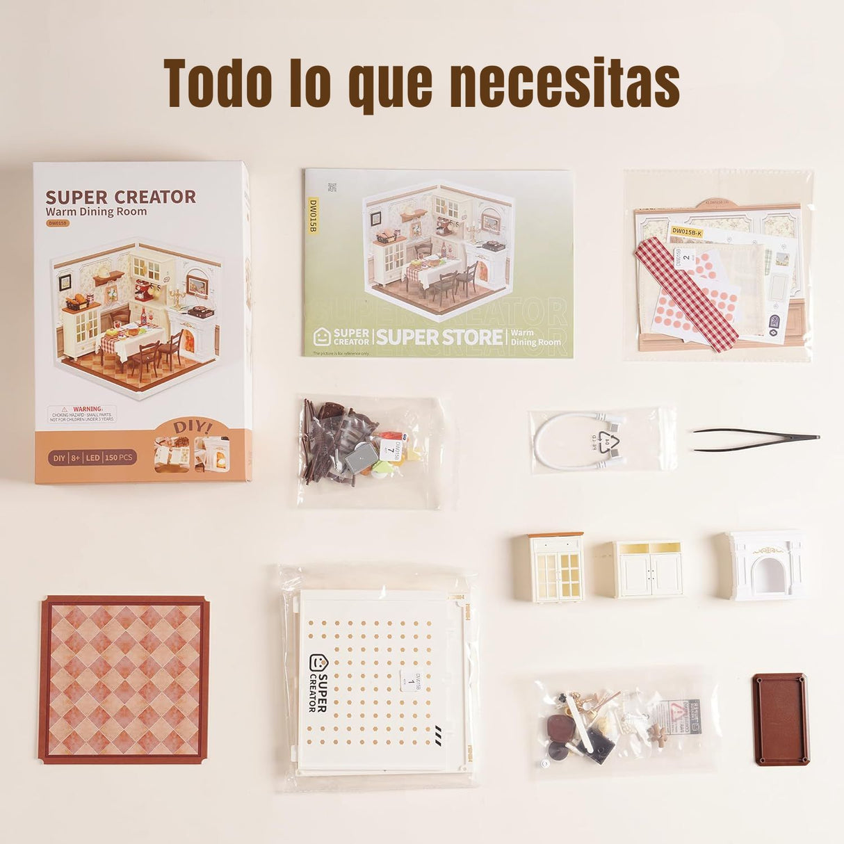 Rolife Super Creator - Casas Miniatura Warm Dining Room