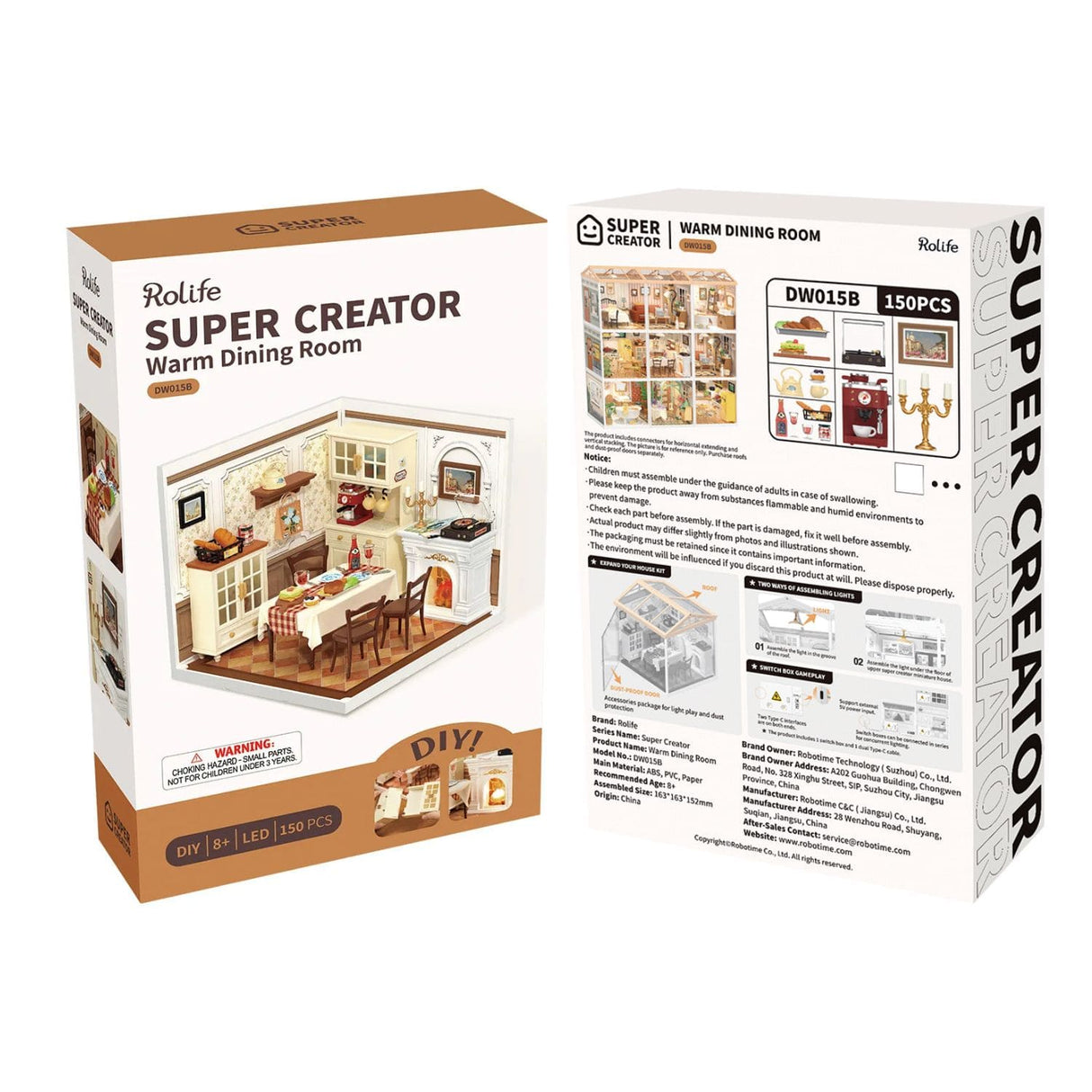 Rolife Super Creator - Casas Miniatura Warm Dining Room