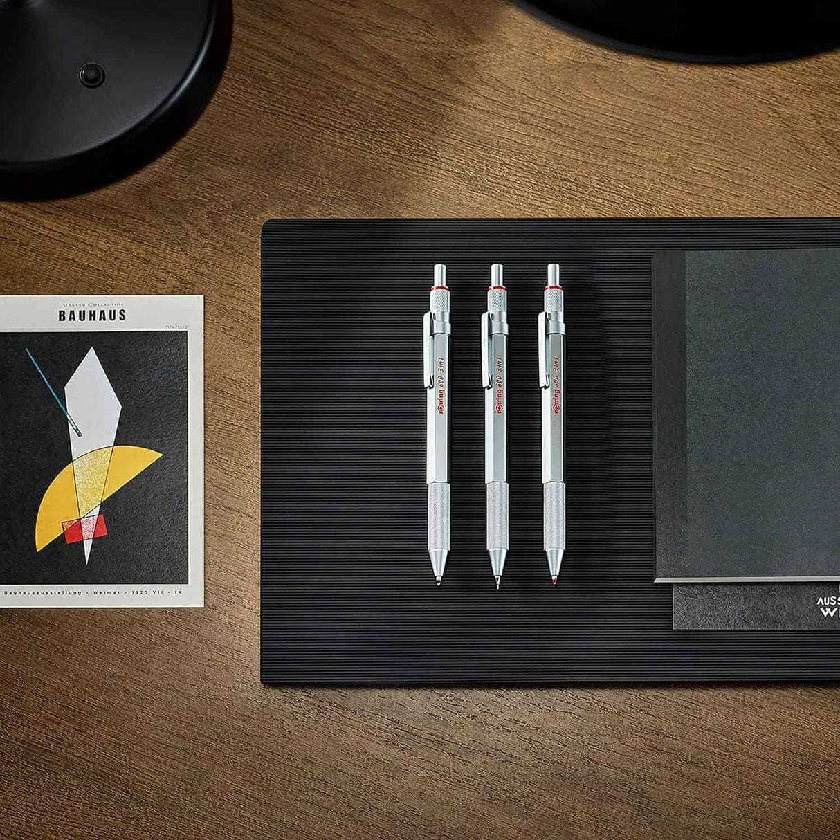 Rotring 600 - Bolígrafo 3 en 1 Punta Media Cuerpo Color Plata