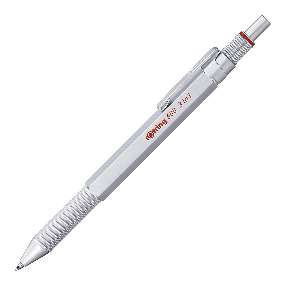 Rotring 600 - Bolígrafo 3 en 1 Punta Media Cuerpo Color Plata