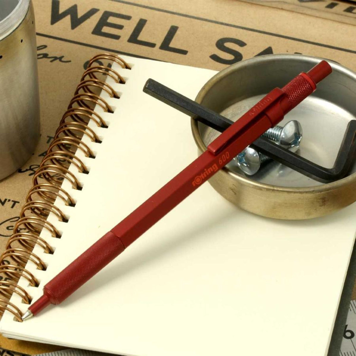 Rotring 600 - Bolígrafo Punta Media Punta Media Cuerpo Rojo