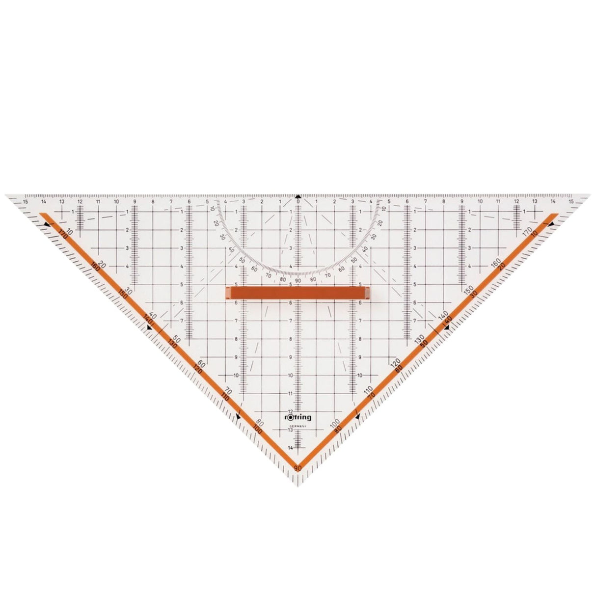 Rotring Centro - Escuadra Geométrica con Empuñadura Removible