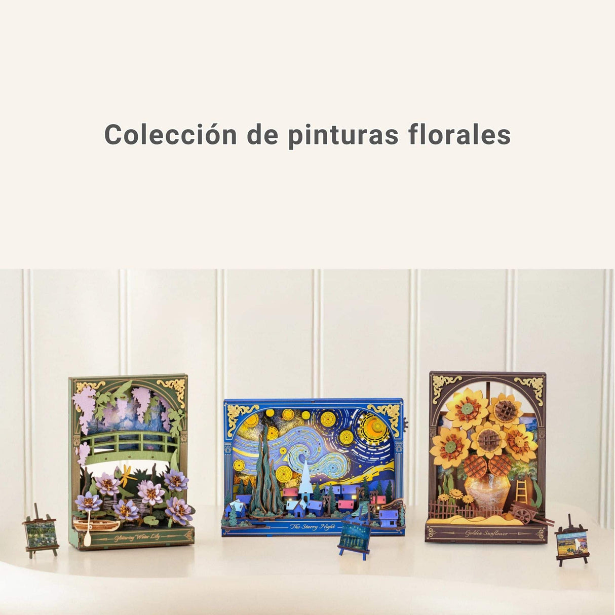 Rowood Artistic 3D Painting - Miniatura Armable Flor The Starry Night