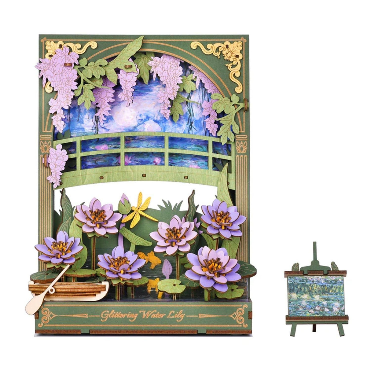 Rowood Artistic 3D Painting - Miniatura Armable Flor Glittering Water Lily