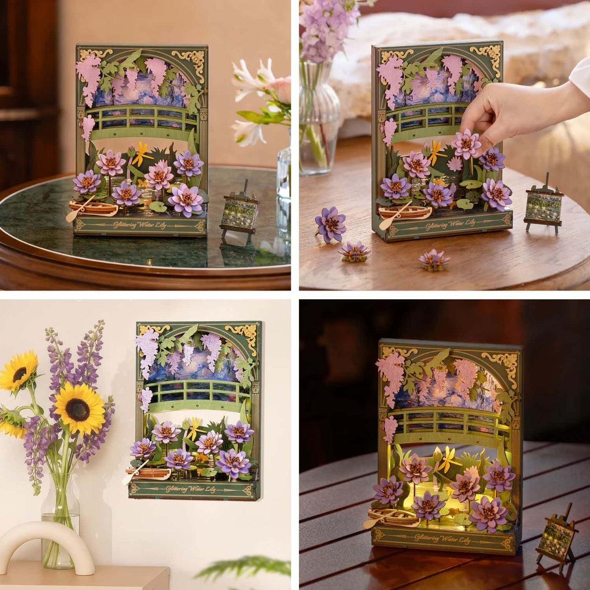 Rowood Artistic 3D Painting - Miniatura Armable Flor Glittering Water Lily