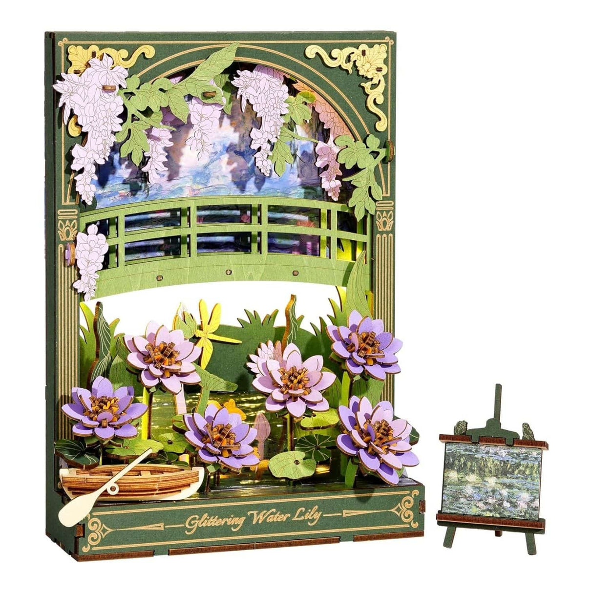 Rowood Artistic 3D Painting - Miniatura Armable Flor Glittering Water Lily