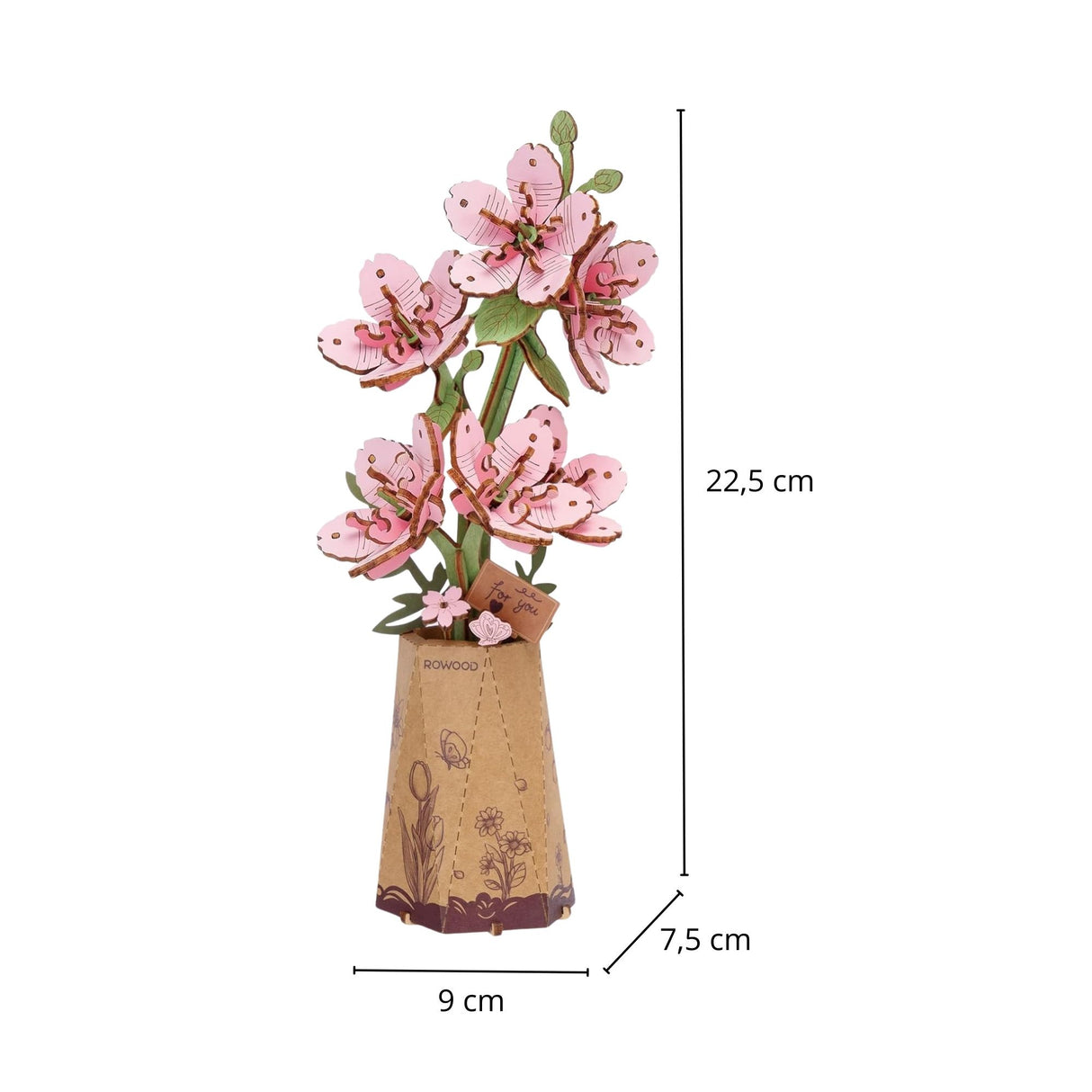 Rowood Wooden Bloom Craft - Miniatura Armable Flor Sakura