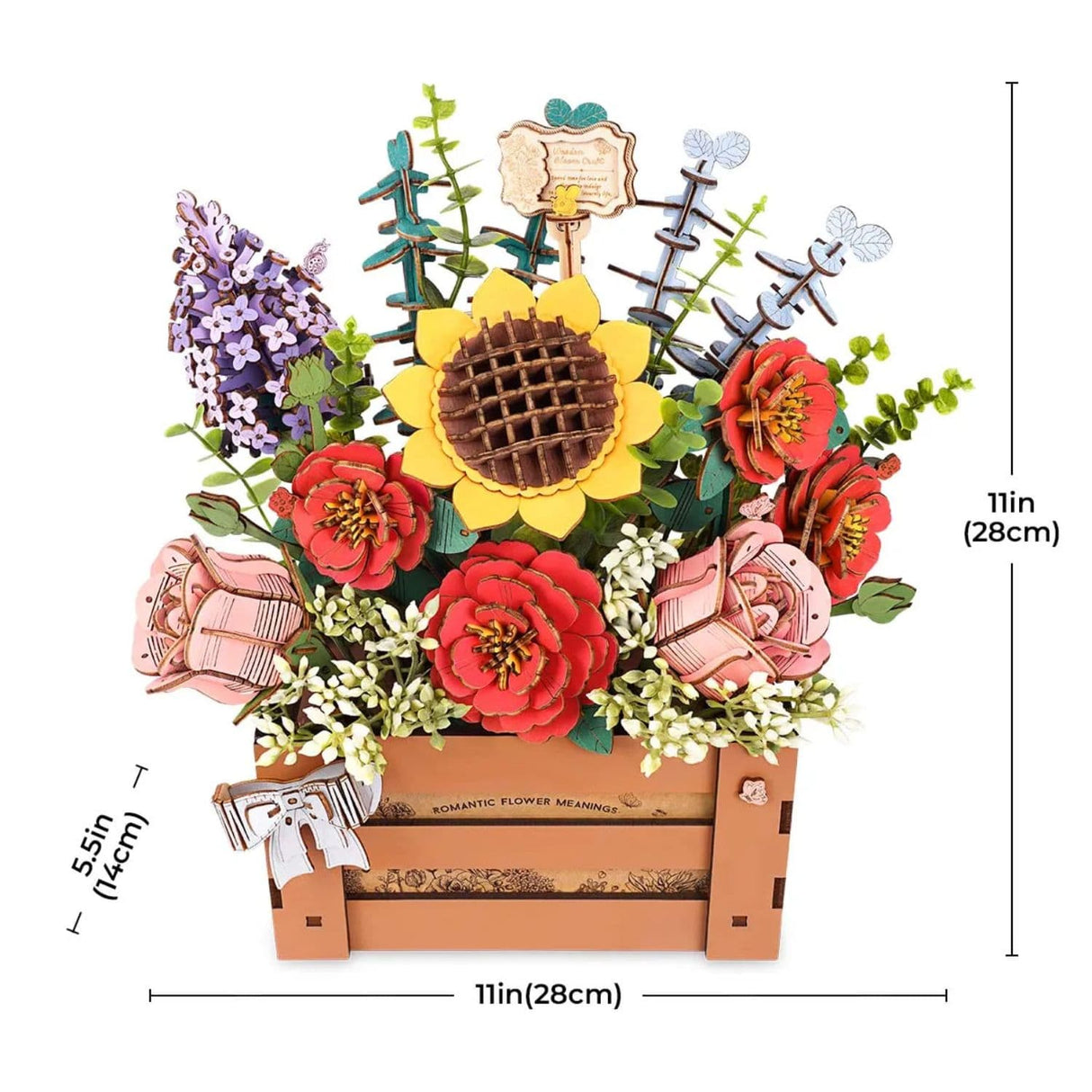 Rowood Wooden Bloom Craft - Miniatura Armable Flor Wooden Bloom Box