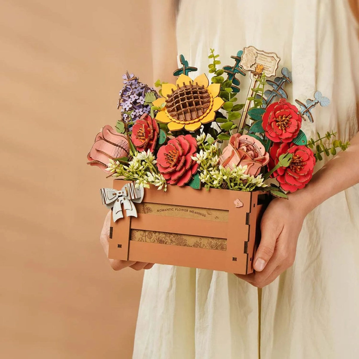 Rowood Wooden Bloom Craft - Miniatura Armable Flor Wooden Bloom Box