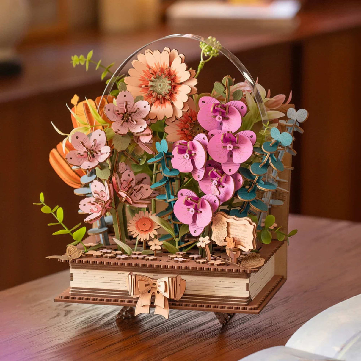 Rowood Wooden Bloom Craft - Miniatura Armable Flor Wooden Blooming Book