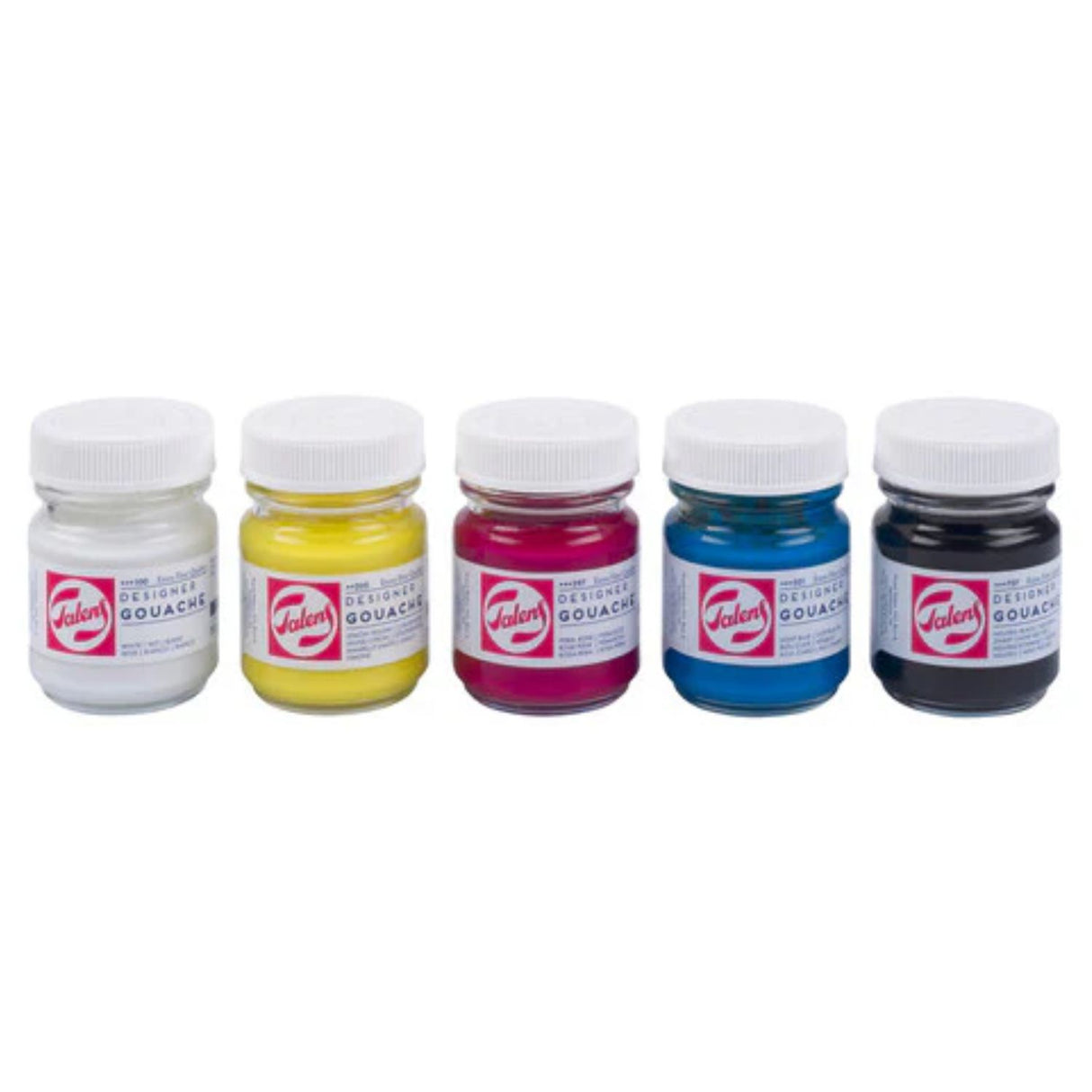 Talens - Set 5 Pinturas Gouache Colores Primarios Frascos 50 ml