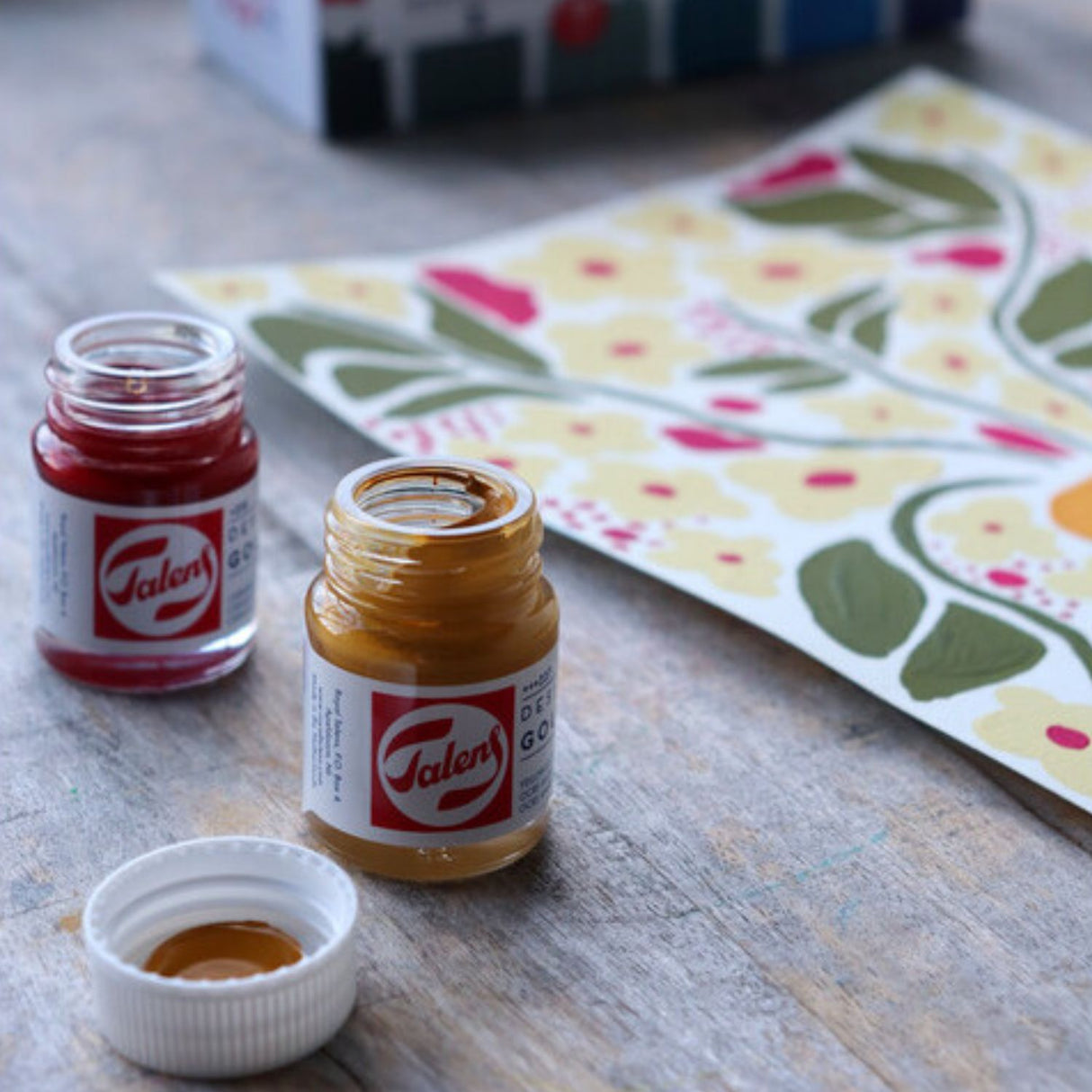 Talens - Set 5 Pinturas Gouache Colores Primarios Frascos 50 ml