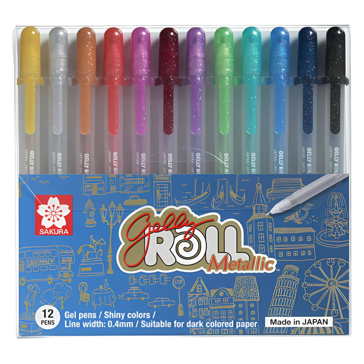 Sakura Gelly Roll - Set 12 Lápices Tinta Gel Metallic