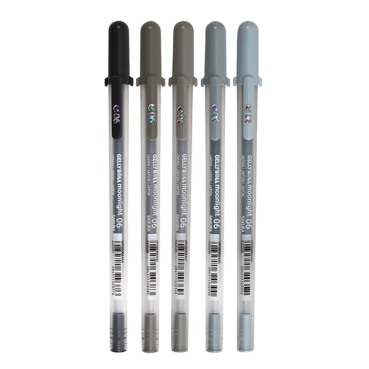 Sakura Gelly Roll - Set 5 Lápices Tinta Gel Moonlight Grises