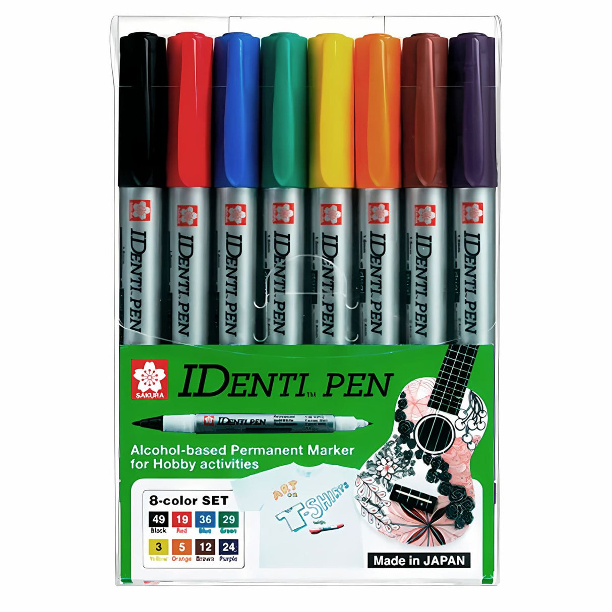 Sakura Identi Pen - Set 8 Marcadores Permanentes a Base de Alcohol