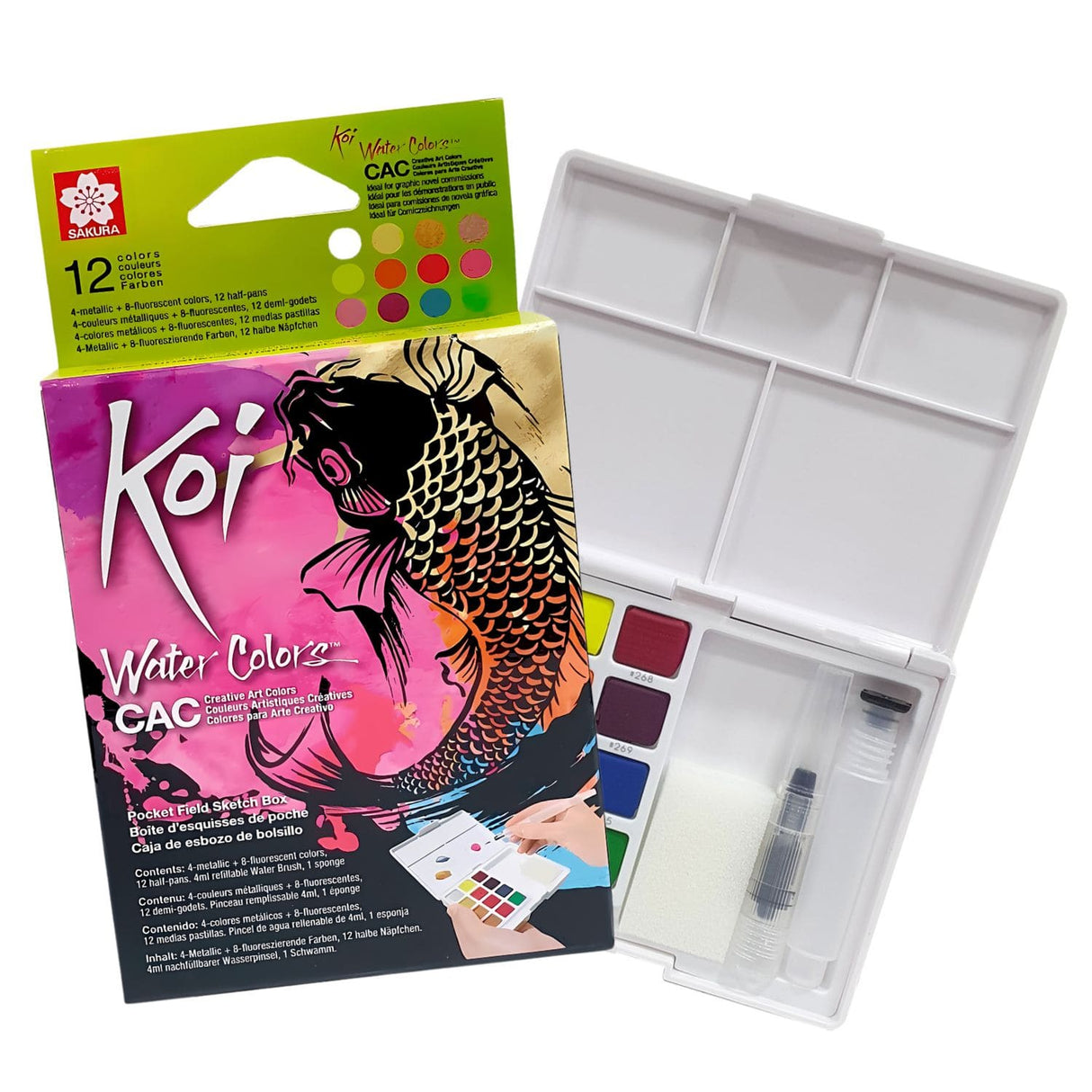 Sakura Koi - Set 12 Acuarelas Colores Creativos