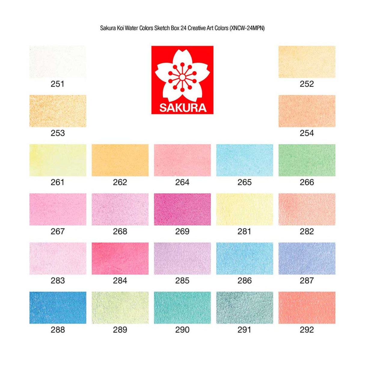 Sakura Koi - Set 24 Acuarelas Colores Creativos