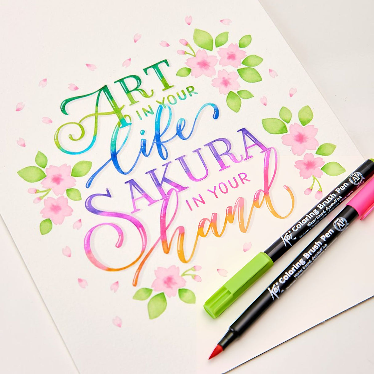 Sakura Koi - Set 6 Marcadores Coloring Brush Pens Flowers (Flores)