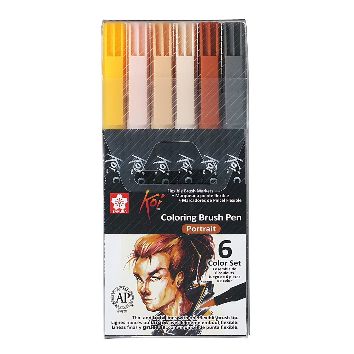 Sakura Koi - Set 6 Marcadores Coloring Brush Pens Portrait (Retrato)