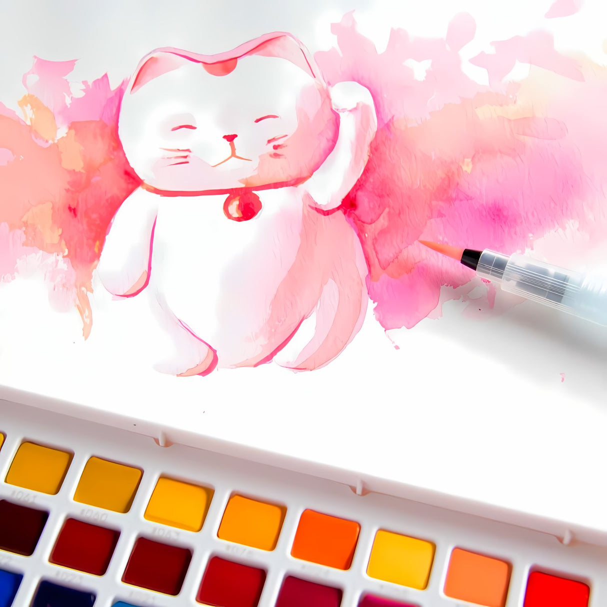 Sakura Koi - Set 48 Acuarela Con Accesorios