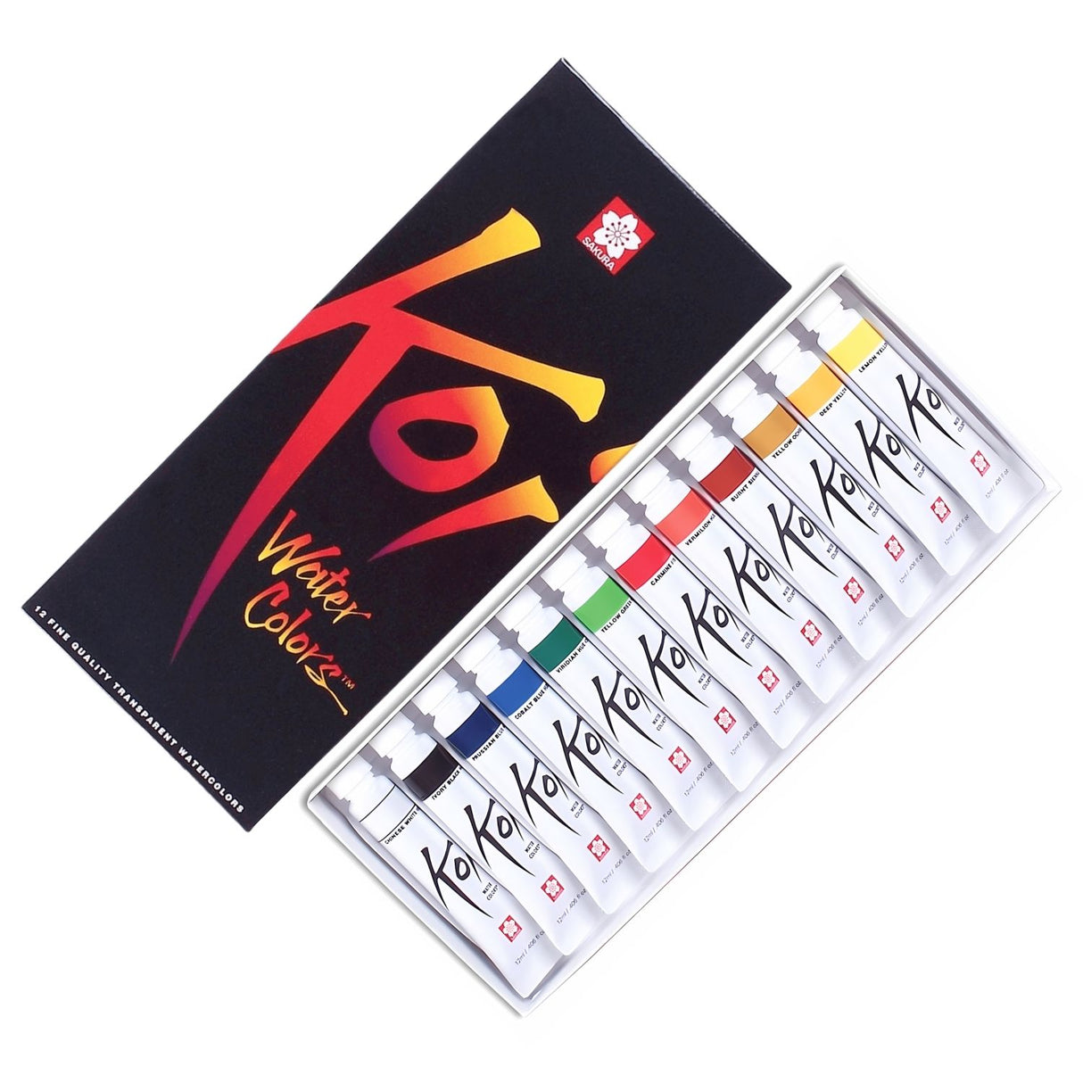 Sakura Koi - Set 12 Acuarelas Water Colors Tubos de 12 ml