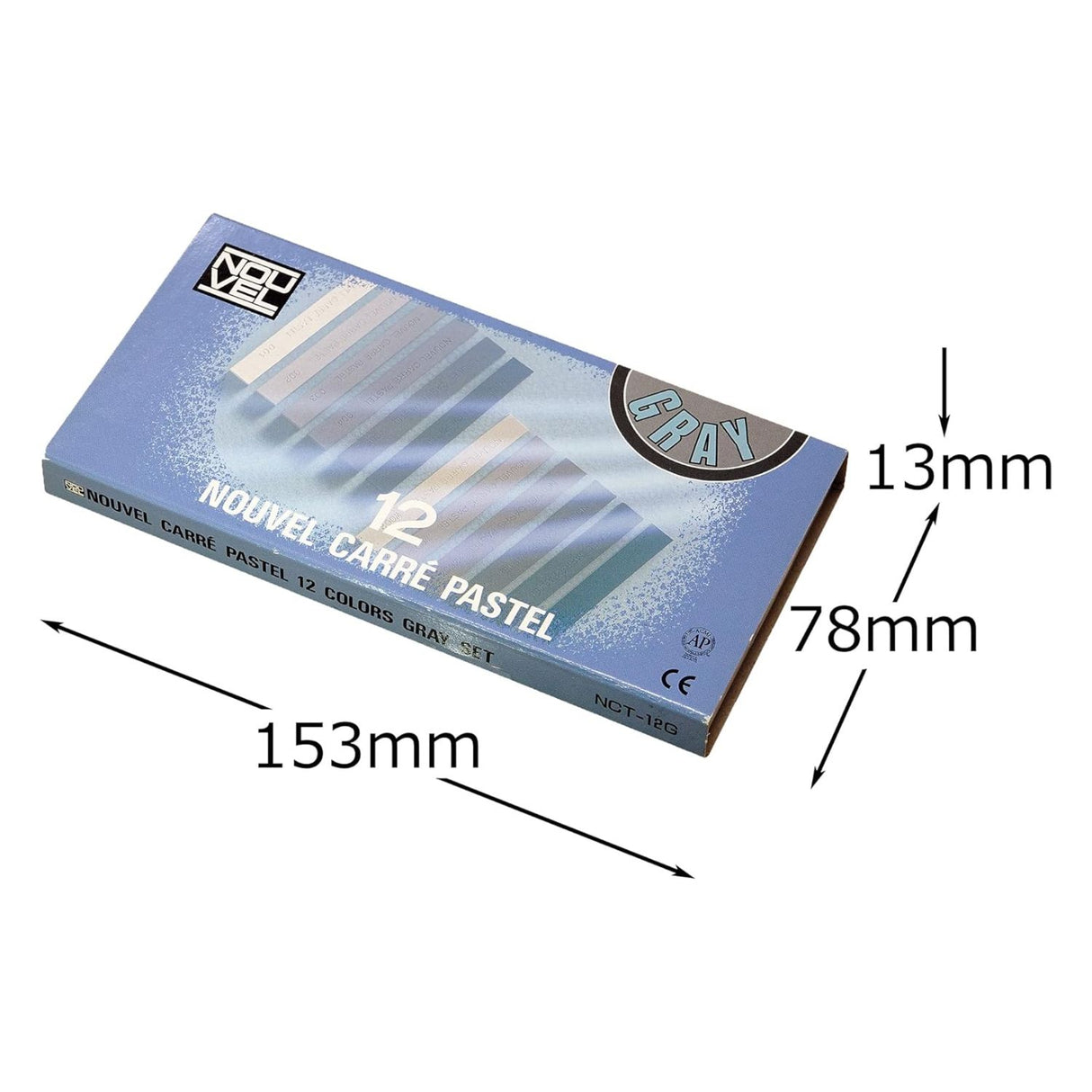 Sakura Nouvel Carre - Set 12 Pasteles Secos en Barra Tonos Grises