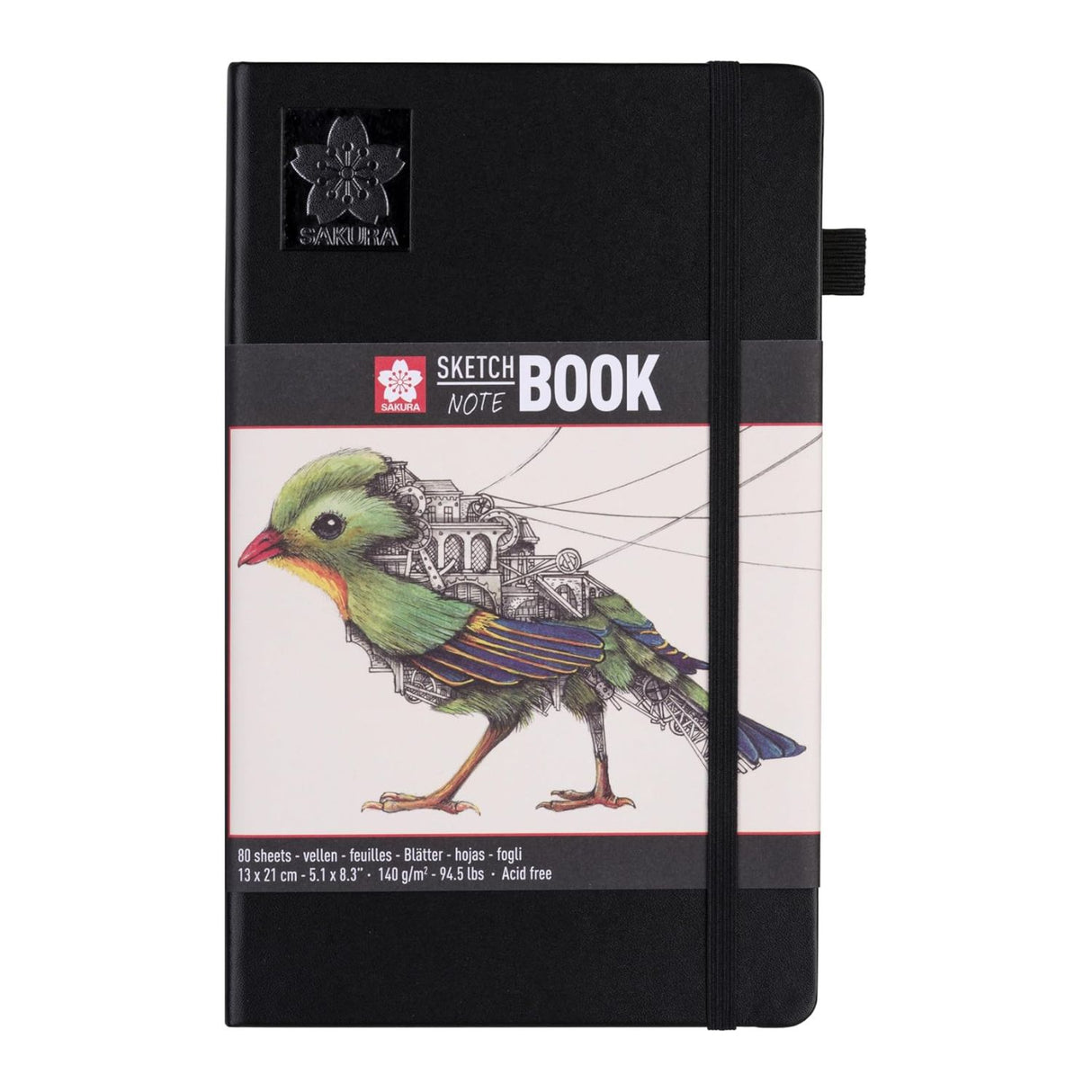 Sakura Sketch Note Book - Sketchbook Papel Blanco/Crema 80 Hojas, 140 g/m2