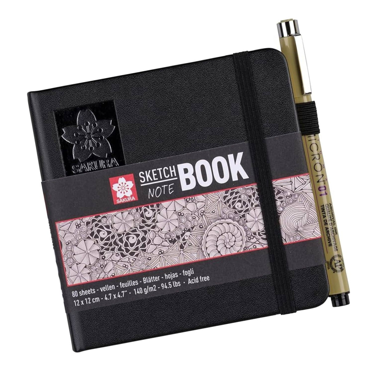 Sakura Sketch Note Book - Sketchbook Papel Blanco/Crema 80 Hojas, 140 g/m2