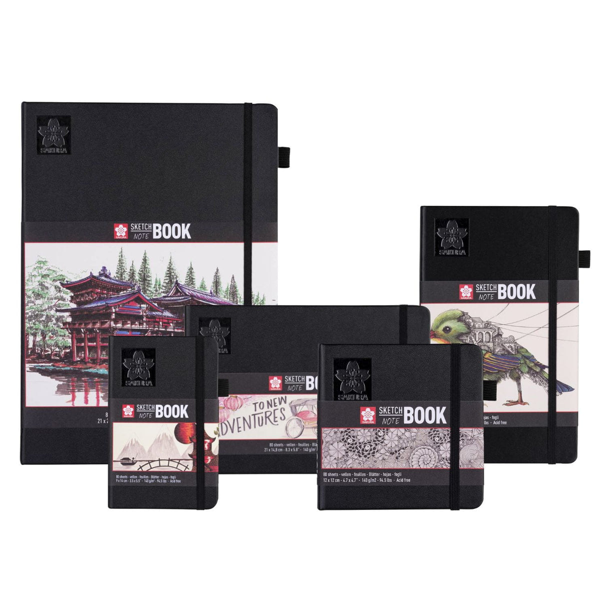 Sakura Sketch Note Book - Sketchbook Papel Blanco/Crema 80 Hojas, 140 g/m2