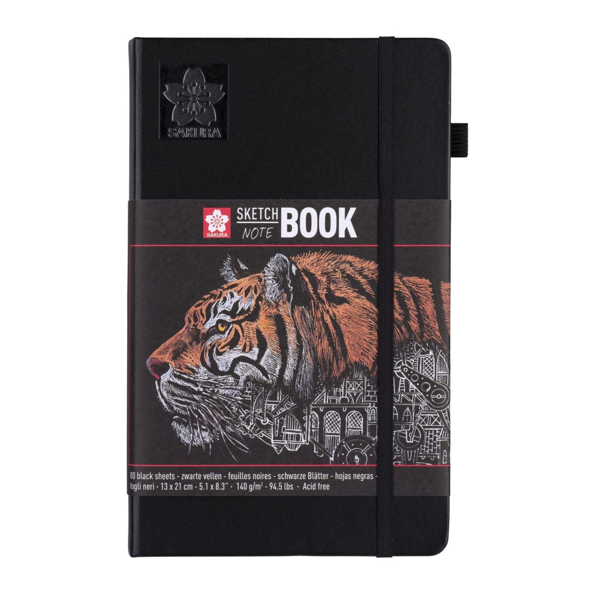 Sakura Sketch Note Book - Sketchbook PAPEL NEGRO 80 Hojas, 140 g/m2