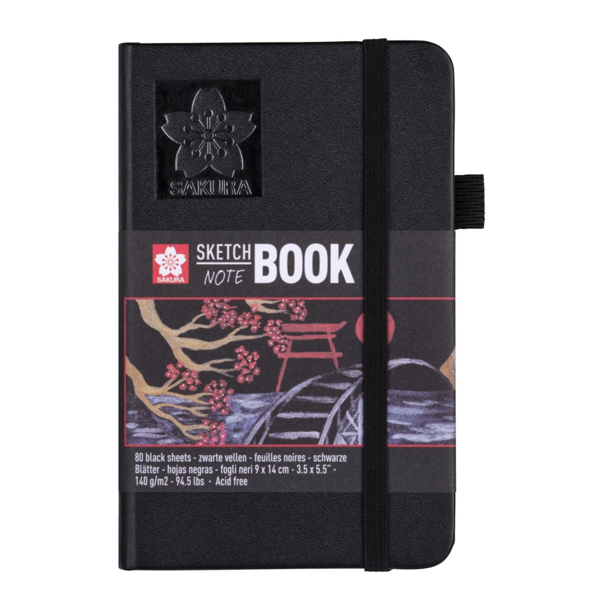 Sakura Sketch Note Book - Sketchbook PAPEL NEGRO 80 Hojas, 140 g/m2