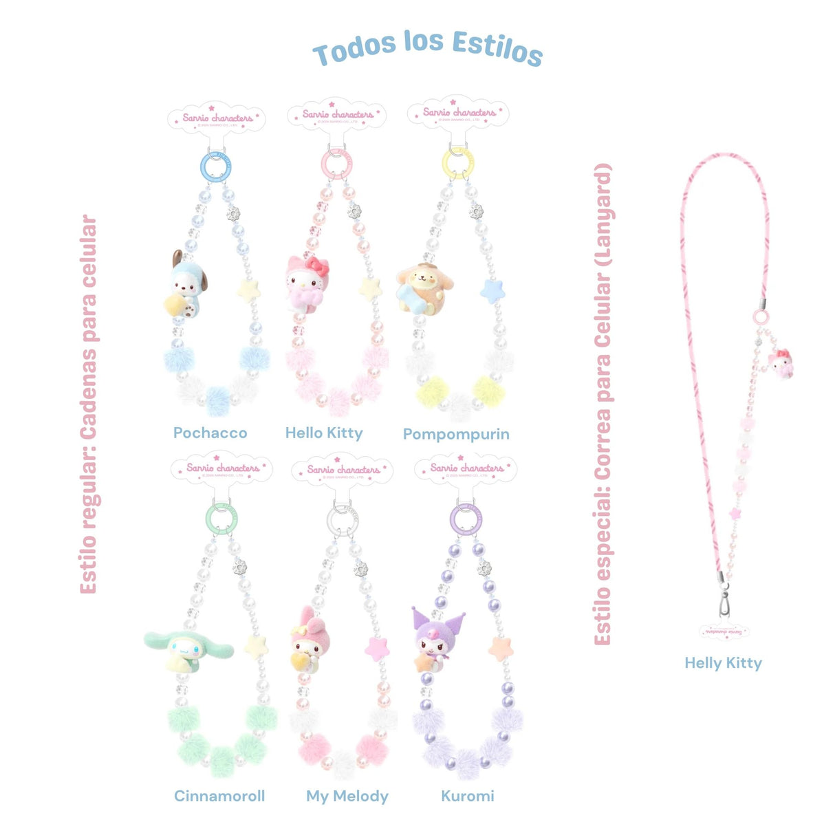 Sanrio - Blind Box Phone Chain Sanrio Characters Fluffy Little Darling Series