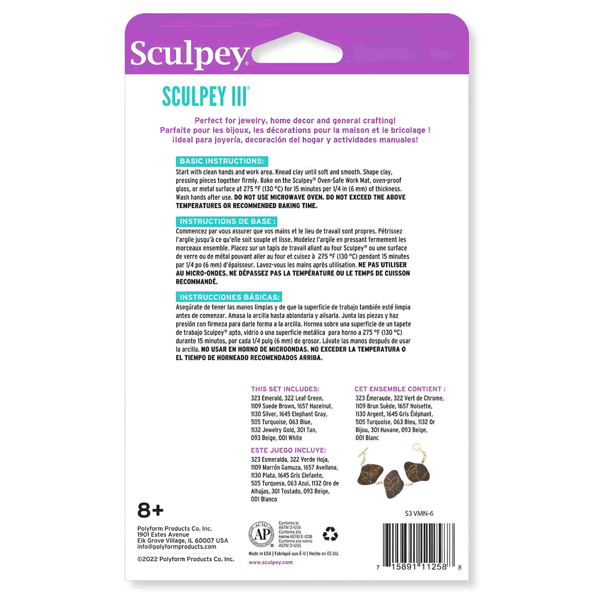 Sculpey III - Set 12 Arcilla Polimérica Colores Naturales 340 g