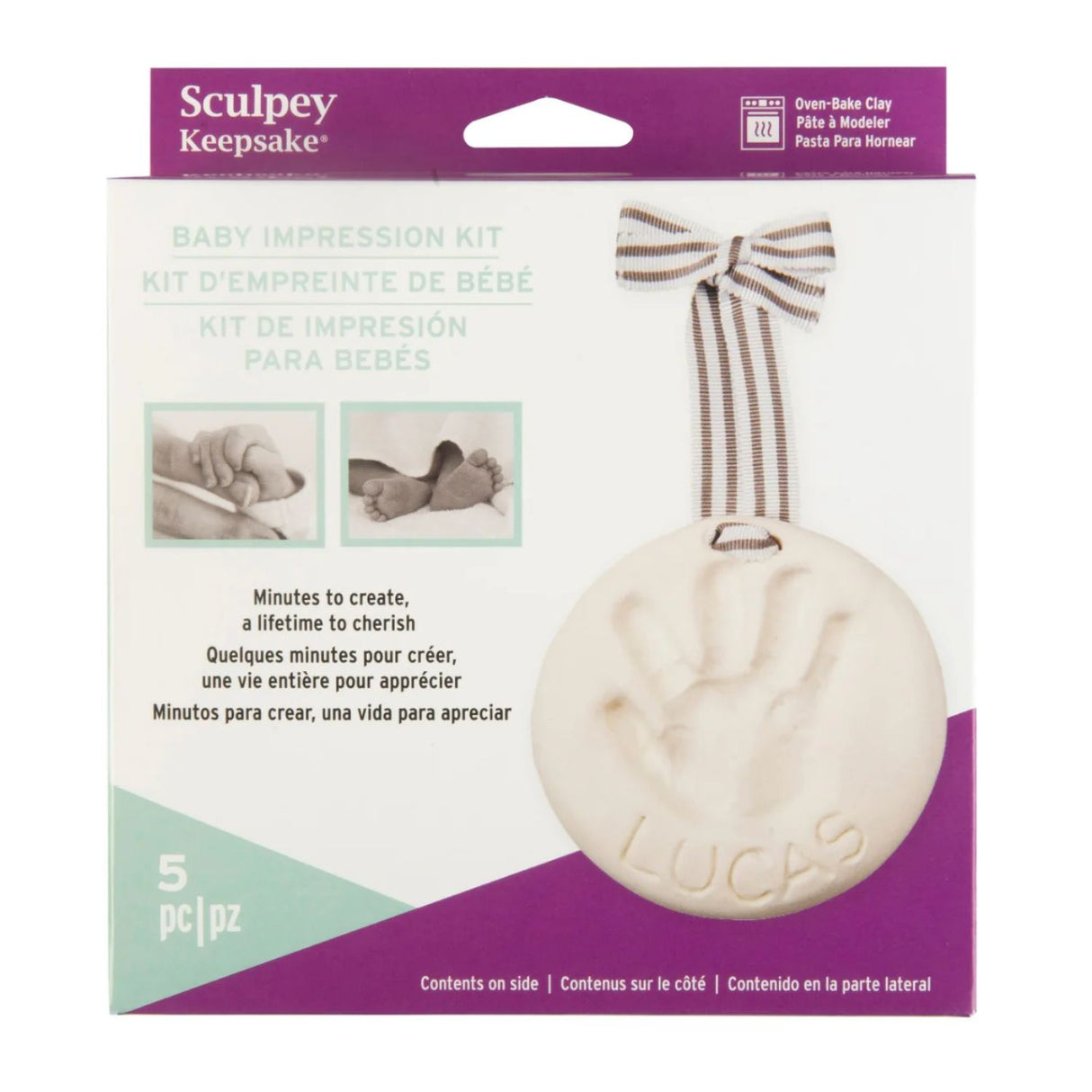 Sculpey Keepsake - Kit Arcilla Polimérica Impresión Huellas de Bebés B