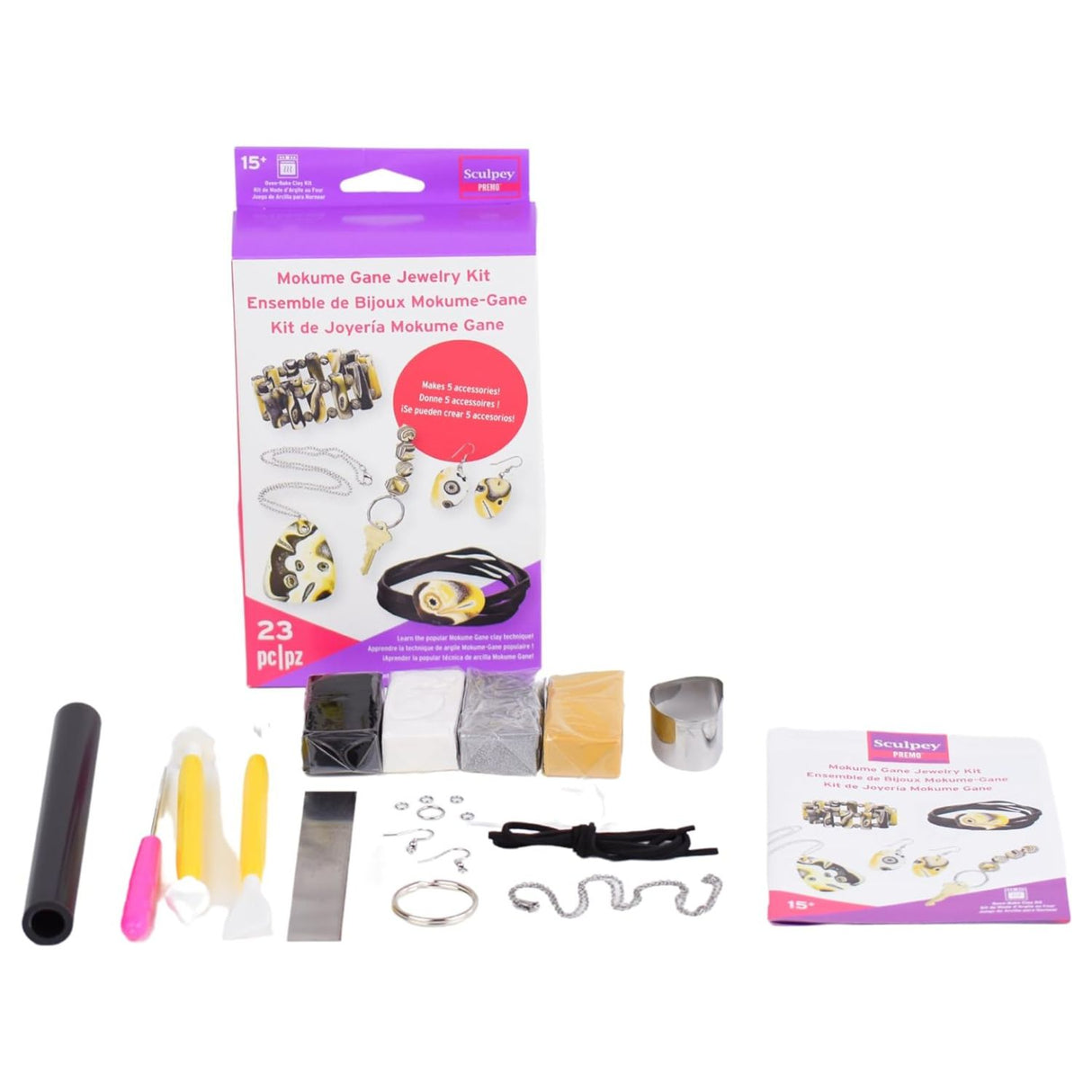 Sculpey - Kit Arcilla Polimérica Joyería Mokume Gane 23 Piezas