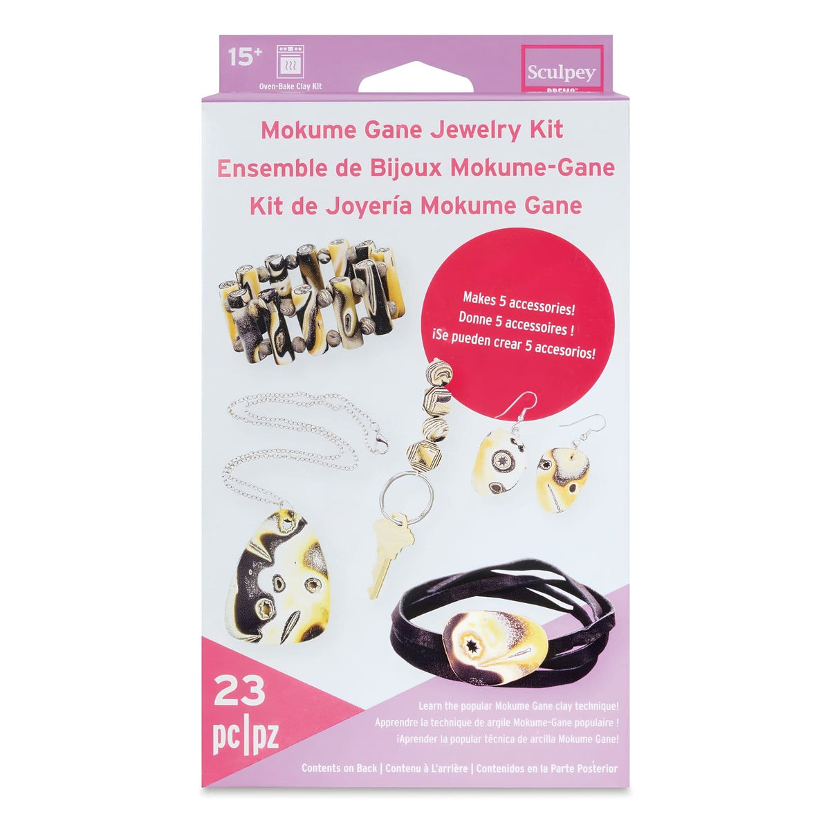 Sculpey - Kit Arcilla Polimérica Joyería Mokume Gane 23 Piezas