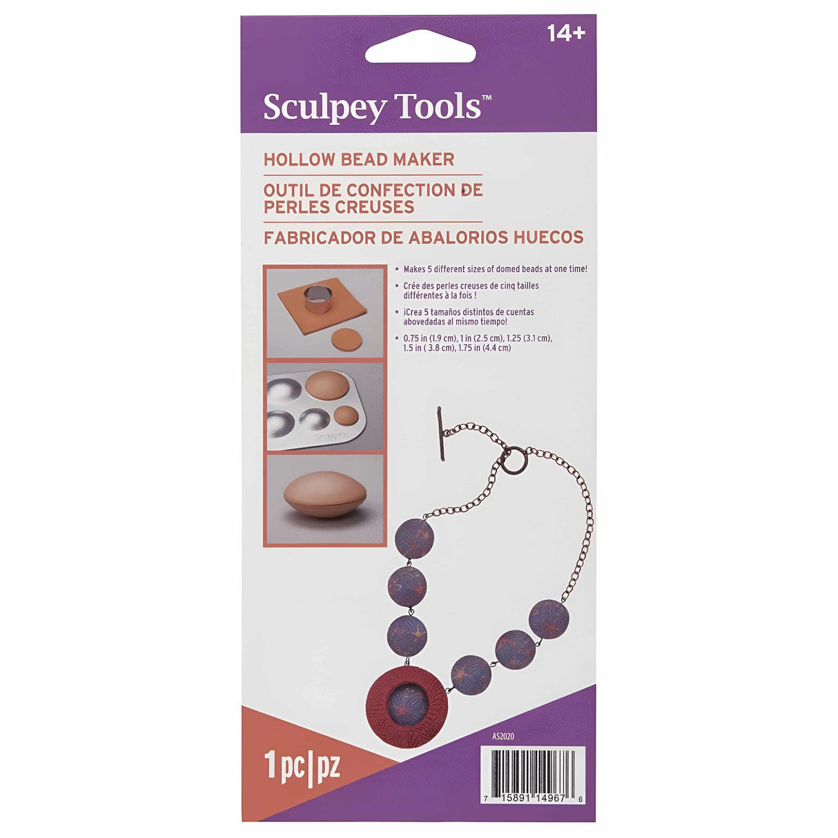 Sculpey Tools - Moldes para Arcilla Fabricador de Abalorios Huecos