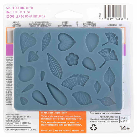 Sculpey Tools - Moldes para Arcilla Horneable de Silicona Flores